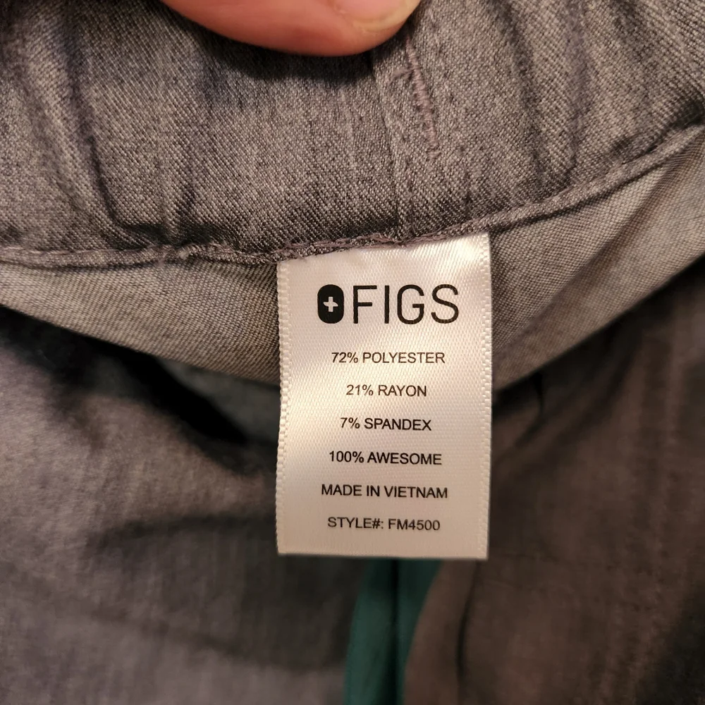 Figs pisco scrubs pants gray size XL